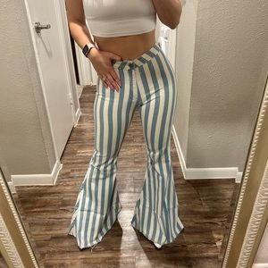 Buddy Love Moonshine Stripe Flare Denim Jeans